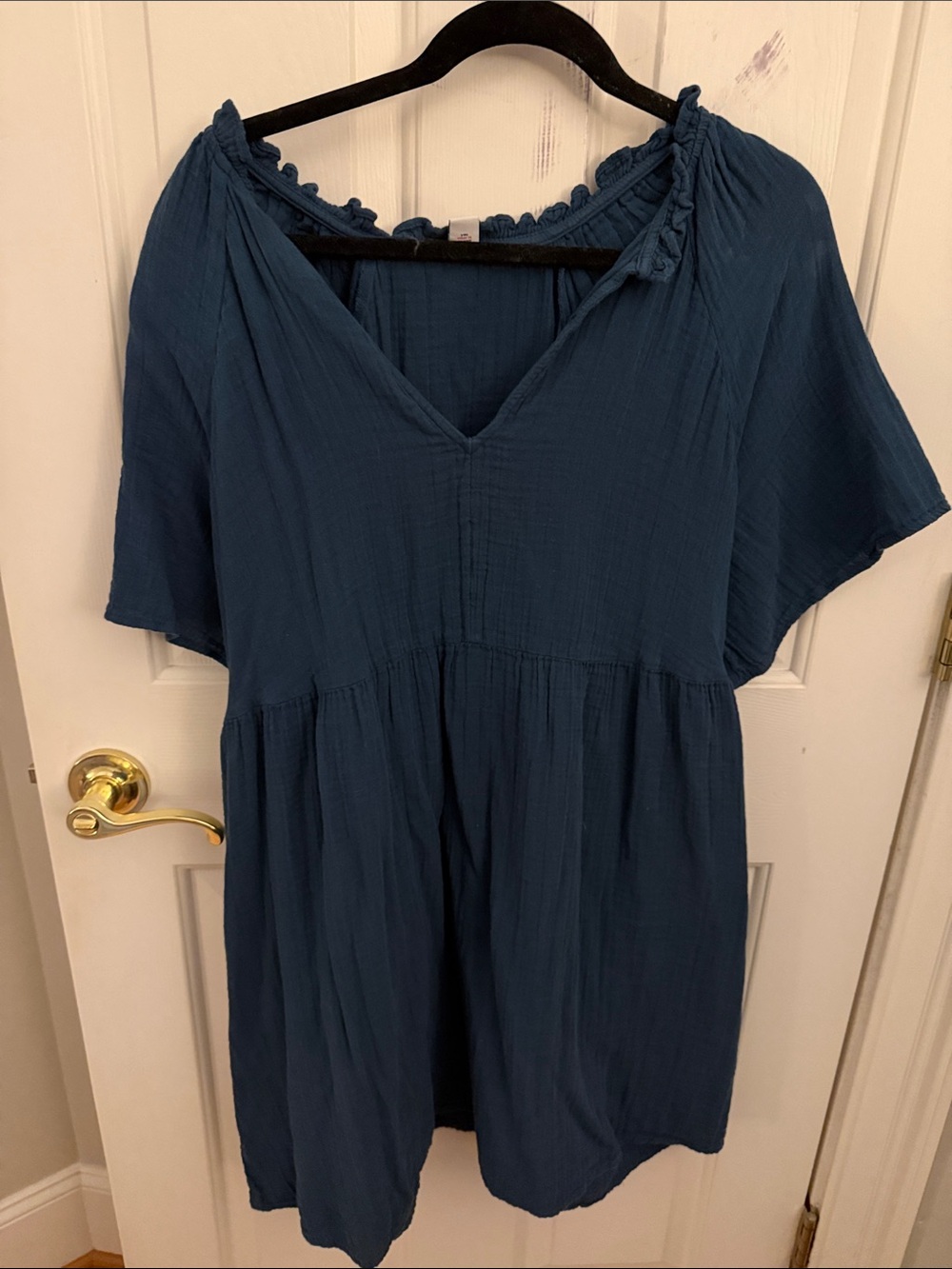 Old Navy Deep Teal V-Neck Mini Dress